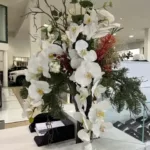 bouquet de fleurs artificielles, fleur stabilisée blancs, fleurs artificielles haut de gamme, bouquet de fleur, bouquet de fleur haut de gamme, fleur artificielle, fleur artificielle de qualité, vases design, contemporain, fleur artificielles haut de gamme, fleurs artificielles blancs