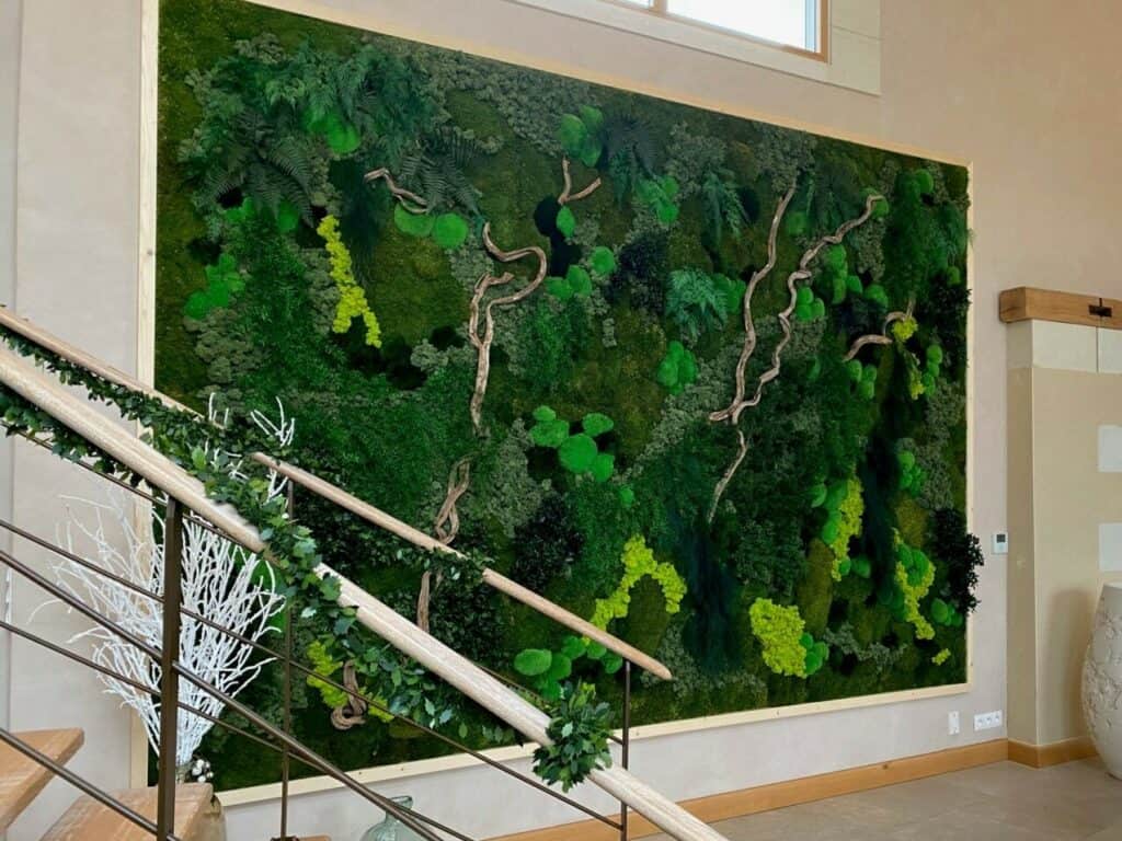 cadre végétal, tableau végétal, cadre végétal artificiel, cadre végétal stabilisé, tableau végétal, tableau végétal stabilisé sur mesure, design végétal, art végétal, création végétale, cadre végétal en bois, mur végétal
