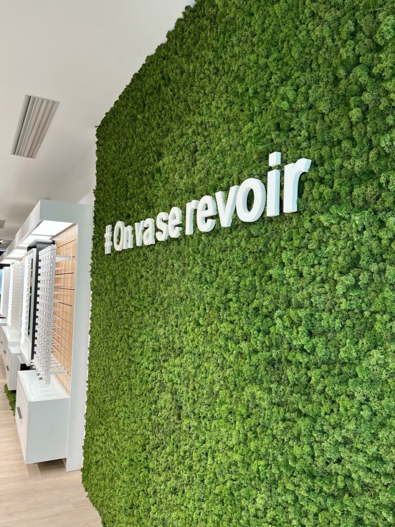 Mur végétal, sur mesure entreprise, plante stabilisée, tours, cloison végétalisée, design végétal, art végétal, création végétale, mur végétal on va se revoir